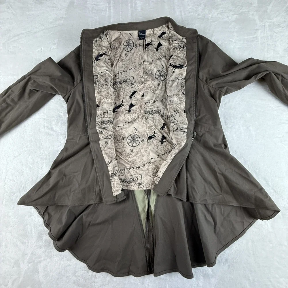 Disney Womens Pirate Peter Pan Jack Sparrow Jacket Size 2 Cosplay Costume‎ Rare